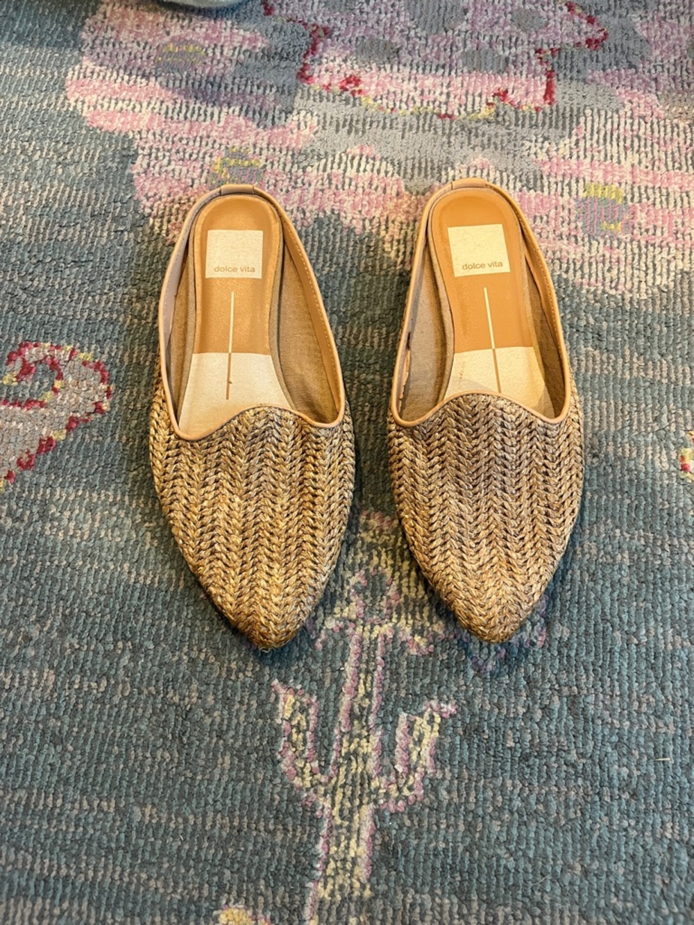 Dolce Vita Women's Gold Braided Pointed-Toe Flats